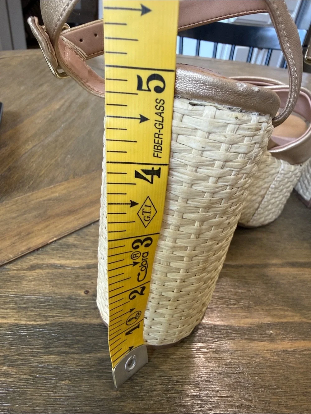 Steven by Steve Madden Gold Daire Espadrille Platform Sandals Women’s Size 8M